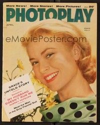 5d107 PHOTOPLAY magazine April 1956 beautiful Grace Kelly from High Society by Howell Conant!