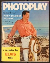 5d109 PHOTOPLAY magazine February 1958 Rock Hudson in Farewell to Arms!