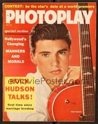 5d112 PHOTOPLAY magazine May 1958 Ricky Nelson with guitar from Ozzie & Harriet by Engstead!