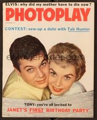 5d118 PHOTOPLAY magazine November 1958 Tony Curtis invites you to Janet Leigh's birthday party!