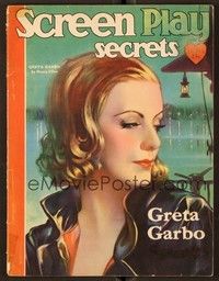5d067 SCREEN SECRETS magazine June 1930 wonderful art of beautiful Greta Garbo by Henry Clive!