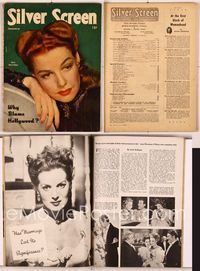 5d142 SILVER SCREEN magazine January 1948, super close up of Ann Sheridan from Silver River!