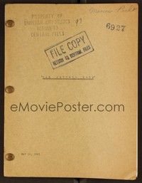 5d280 SAN ANTONIO ROSE revised draft script May 16, 1941, screenplay by Smith, Snyder & Wedlock!