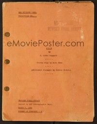 5d248 SHE revised final draft script March 5, 1935, screenplay by H. Rider Haggard, Rose & Nichols!