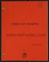 5d289 THIEF OF HEARTS script December 16, 1982, screenplay by Douglas Day Stewart!