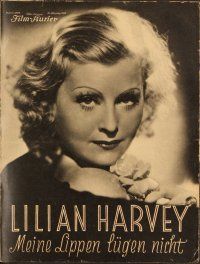 5d205 MY LIPS BETRAY German program '33 different images of pretty Lillian Harvey & John Boles!
