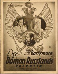 5d209 RASPUTIN & THE EMPRESS German program '33 starring three Barrymores, John, Ethel & Lionel!