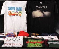 5d017 LOT OF 26 PROMOTIONAL MOVIE T-SHIRTS lot '86-'05 South Park, Mars Attacks, Kingpin + more!