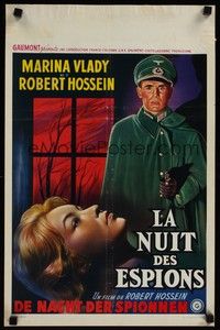 5e691 NIGHT ENCOUNTER Belgian '63 La nuit des espions, sexy Marina Vlady & Robert Hossein!