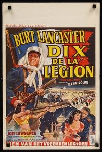 5e733 TEN TALL MEN Belgian '51 art of Burt Lancaster in the French Foreign Legion!