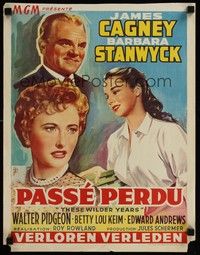 5e735 THESE WILDER YEARS Belgian '56 art of James Cagney & Barbara Stanwyck, Betty Lou Keim!