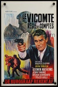 5e747 VISCOUNT Belgian '67 Le Vicomte Regle ses Comptes, art of Kerwin Mathews!