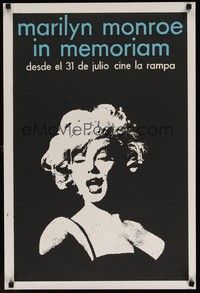 5e553 MARILYN MONROE IN MEMORIAM Cuban '90s Marilyn Monroe film festival, sexy silkscreen image!