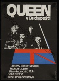 5e354 QUEEN LIVE IN BUDAPEST Czech 11x16 '87 great image of Freddie Mercury & the band