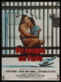 5e427 OUTLAW BLUES French 23x32 '77 crook Peter Fonda holding sexy Susan Saint James!