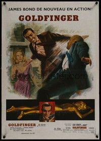 5e450 GOLDFINGER French 15x21 R70s great Mascii art of Sean Connery as James Bond 007!
