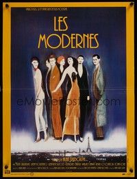 5e467 MODERNS French 15x21 '88 Alan Rudolph, cool artwork of trendy 1920's people!