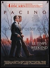 5e486 SCENT OF A WOMAN French 15x21 '92 blind Al Pacino walking with Chris O'Donnell!