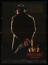 5e500 UNFORGIVEN French 15x21 '92 classic image of gunslinger Clint Eastwood with his back turned!