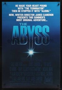 5f017 ABYSS 1sh '89 directed by James Cameron, Ed Harris, Mary Elizabeth Mastrantonio!