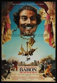 5f020 ADVENTURES OF BARON MUNCHAUSEN 1sh '89 directed by Terry Gilliam, John Neville!