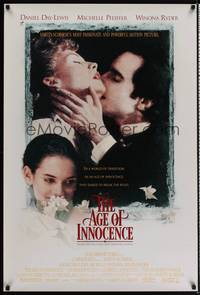 5f025 AGE OF INNOCENCE DS 1sh '93 Martin Scorsese, Daniel Day-Lewis, Winona Ryder
