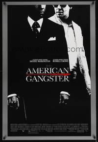 5f036 AMERICAN GANGSTER DS 1sh '07 Denzel Washington, Russell Crowe, Ridley Scott directed!