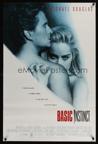 5f060 BASIC INSTINCT int'l 1sh '92 Paul Verhoeven directed, Michael Douglas & sexy Sharon Stone!
