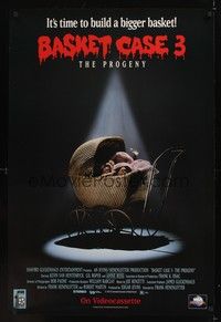 5f062 BASKET CASE 3 video 1sh '92 great horror image, it's time to build a bigger basket!
