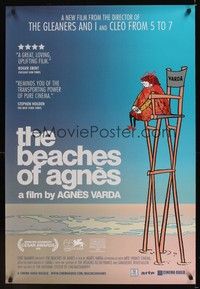 5f083 BEACHES OF AGNES arthouse 1sh '08 Agnes Varda documentary, cool artwork!