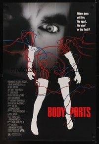 5f109 BODY PARTS 1sh '91 where does evil live, the heart, the mind, or the flesh?
