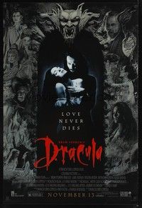 5f112 BRAM STOKER'S DRACULA advance 1sh '92 Francis Ford Coppola, Gary Oldman, cool vampire image!