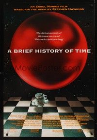 5f117 BRIEF HISTORY OF TIME arthouse 1sh '92 Errol Morris movie based on the book by Steven Hawking