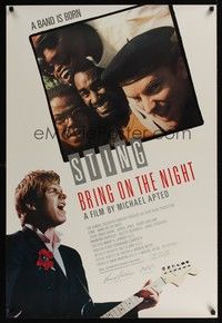 5f118 BRING ON THE NIGHT 1sh '85 Sting on stage with guitar, directed by Michael Apted!
