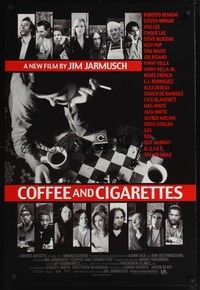 5f143 COFFEE & CIGARETTES 1sh '03 Jim Jarmusch, Bill Murray, White Stripes, Iggy Pop!