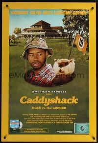 5f127 CADDYSHACK TIGER VS. THE GOPHER DS commercial poster '04 Tiger Woods for American Express!