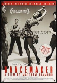 5f155 DANCEMAKER arthouse 1sh '98 Paul Taylor, Ted Thomas, dancing documentary!