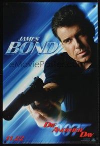 5f173 DIE ANOTHER DAY teaser 1sh '02 cool image of Pierce Brosnan as James Bond!