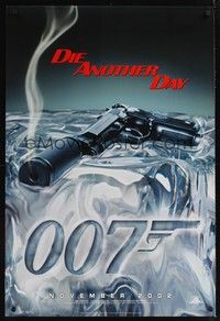 5f174 DIE ANOTHER DAY teaser 1sh '02 Pierce Brosnan as James Bond, cool image of gun melting ice!