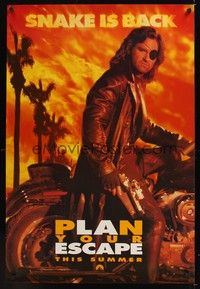 5f191 ESCAPE FROM L.A. teaser DS 1sh '96 John Carpenter, Kurt Russell is back as Snake Plissken!