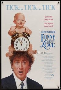 5f226 FUNNY ABOUT LOVE 1sh '90 wacky image of Gene Wilder, directed by Leonard Nimoy!