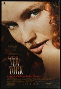5f228 GANGS OF NEW YORK advance 1sh '02 Martin Scorsese, close-up of pretty Cameron Diaz!