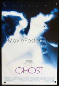 5f233 GHOST 1sh '90 classic Patrick Swayze & Demi Moore romantic close up!