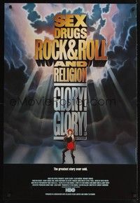 5f239 GLORY! GLORY! TV 1sh '89 Ellen Greene, Richard Thomas, sex, drugs, rock & roll, and religion!