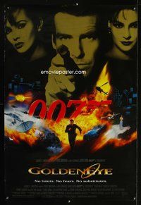 5f245 GOLDENEYE 1sh '95 Pierce Brosnan as James Bond 007, Isabella Scorupco!