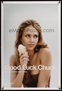 5f248 GOOD LUCK CHUCK teaser 1sh '07 sexy image of Jessica Alba with ice cream cone!