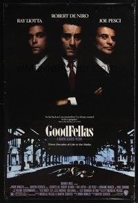 5f249 GOODFELLAS DS 1sh '90 Robert De Niro, Joe Pesci, Ray Liotta, Martin Scorsese classic!