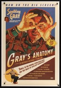 5f254 GRAY'S ANATOMY 1sh '96 great artwork of Spalding Gray, Steven Soderbergh!