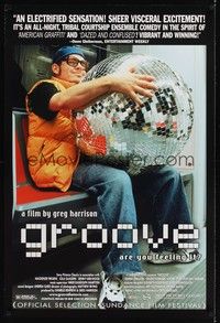 5f259 GROOVE 1sh '00 underground techno rave party, great image of boy & disco ball!