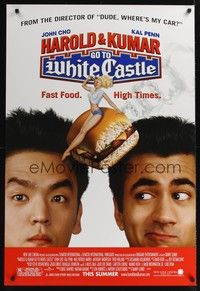 5f267 HAROLD & KUMAR GO TO WHITE CASTLE advance 1sh '04 John Cho & Penn, fast food & high times!